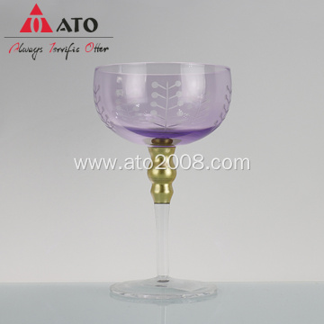 High-grade wedding glassware set electroplate goblet